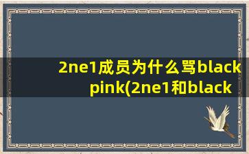 2ne1成员为什么骂blackpink(2ne1和blackpink各方面比较一下 bp会比21走的更远吗)